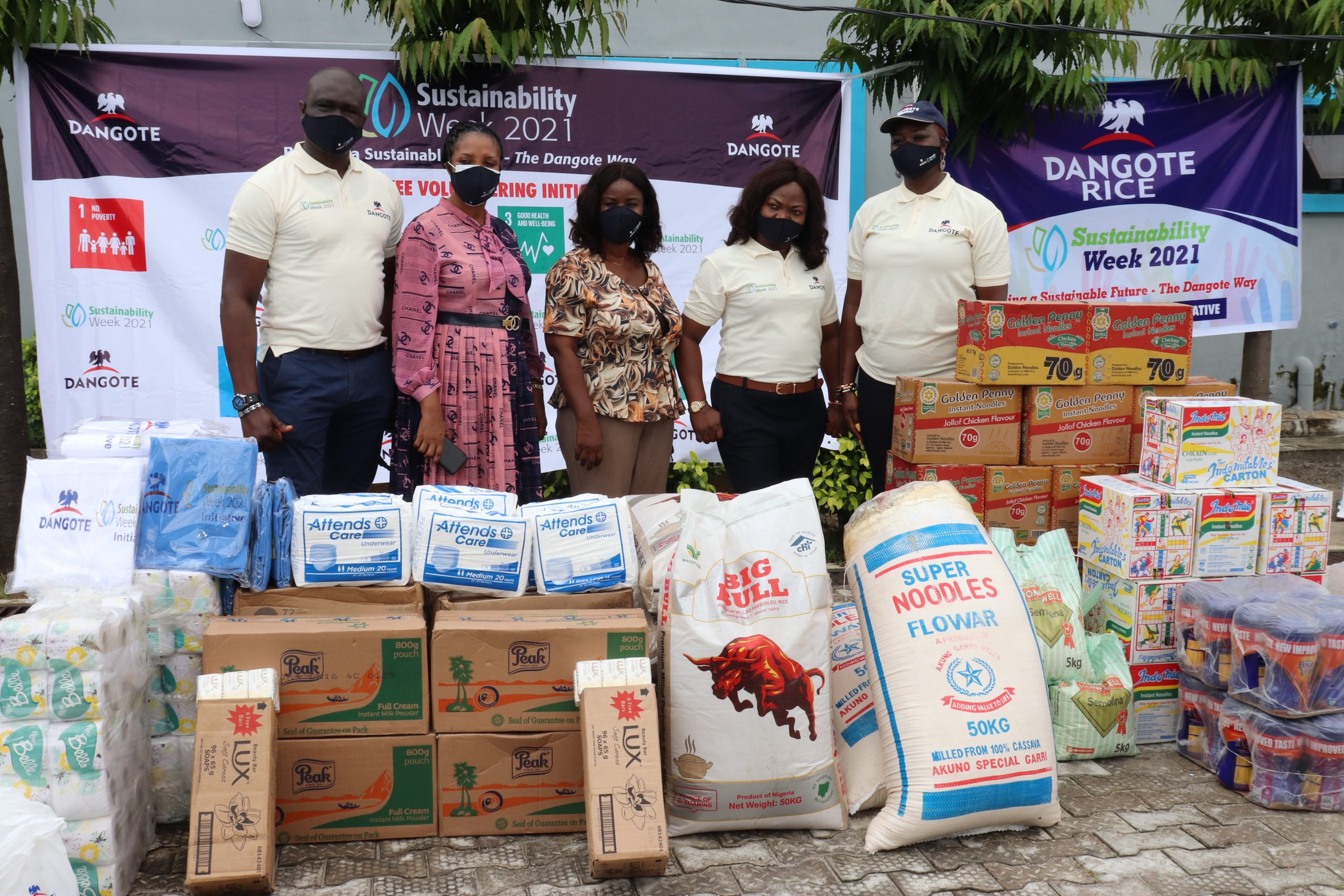 Dangote donates to old age home, physically challenged children