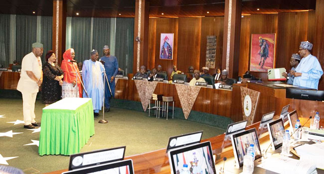 Buhari swears-in ICPC Board members