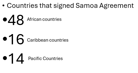 Samoa Agreement, EU